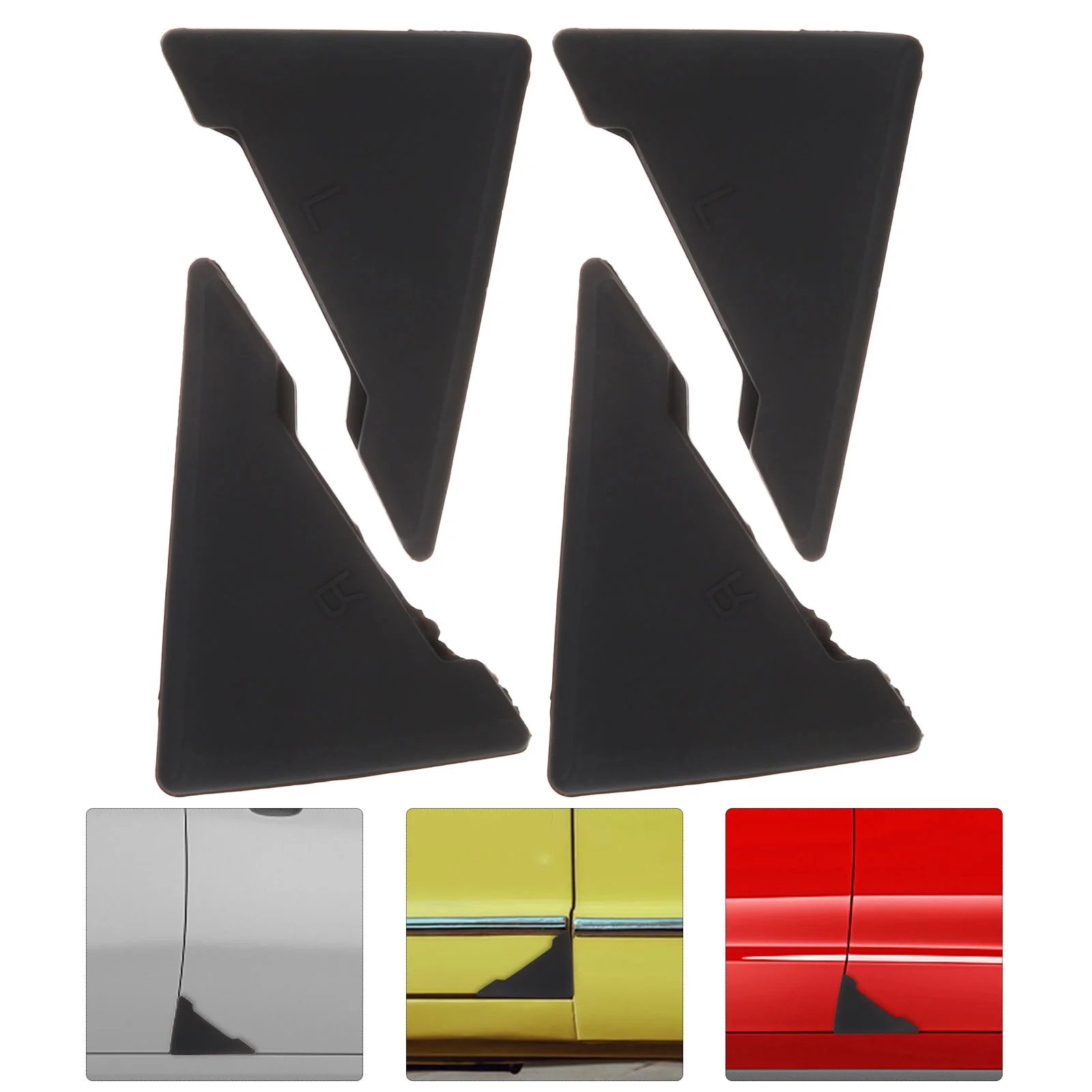 

4 Pcs Auto Door Edged Guard Cover Cars Open The Guards for Silica Gel Protective Edges Protector