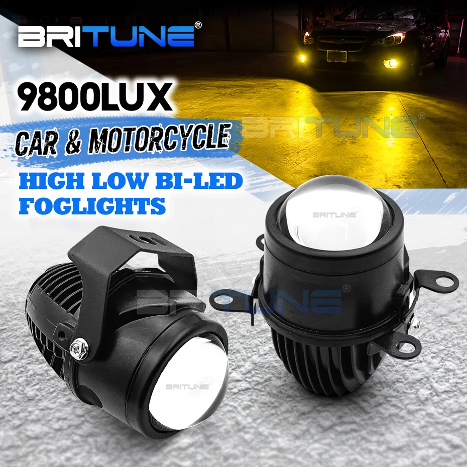 Inch Bi-Led Fog Light Projector Lens 3000K 6000K Spotlight