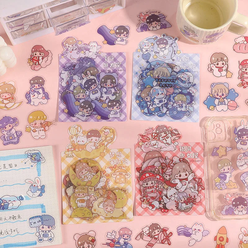 

24 pack/lot Cartoon Animal Boy Girl Stickers Cute Decorative Stationery Sticker Scrapbooking DIY Diary Wholesale Stick Label