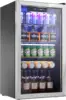 Refrigerator Cooler - 126 Can Mini Fridge with Glass Door for Soda Beer or Wine, Beverage Cooler for Home, Office, Bar with Adju 1