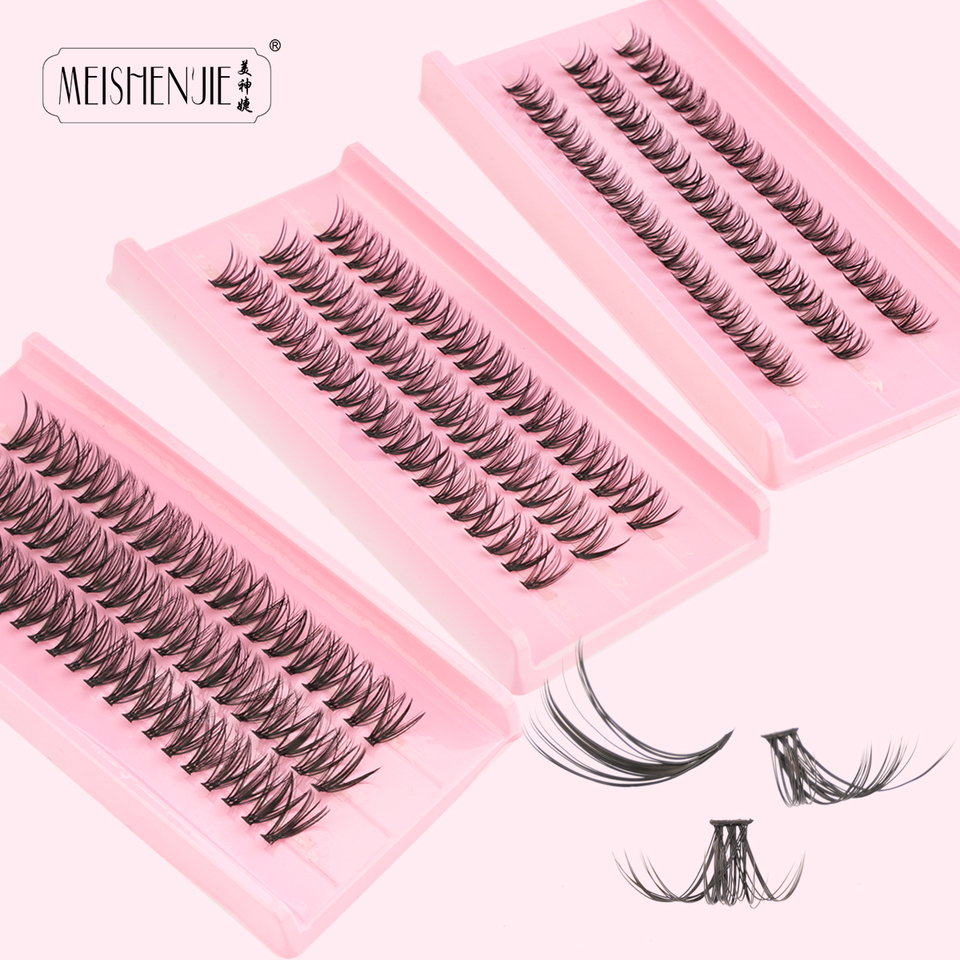 60 Bundles Lashes Cluster 30P DIY Eyelash Extension Tools 8/10/12mm Clusters Eyelashes Natural Fluffy Volume Individual Lashes