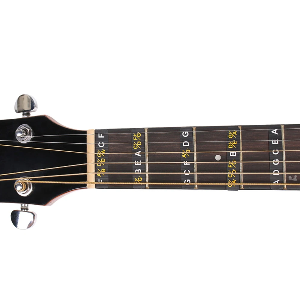 1pc Guitar Fretboard Stickers Note Stickers Decal Finger Guide String Musical Instrument Learning Accessories For Kids Beginner Musical Instruments Accessories