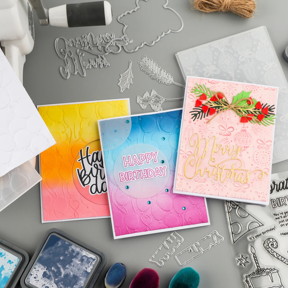 Description Picture 2 of itemCircular Flowers Net Christmas Balloon 3D Embossing Folder Scrapbooking Tools Dies Materials DIY Craft Photo Album Deco Card