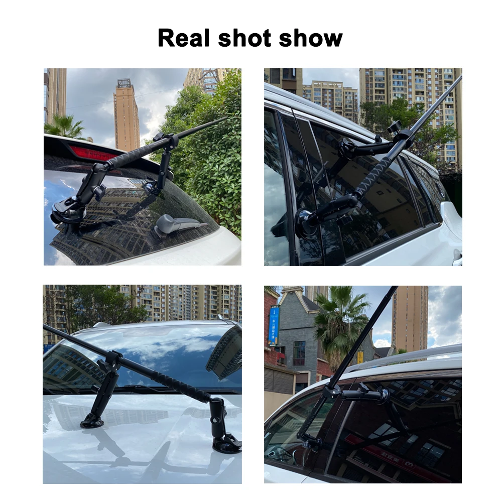 Carro Ballhead Ventosas Suporte e Vara de Selfie Invisível Acessórios da Câmera Gopro Max Hero 11 10 Insta360 x3 One r x2 - Image 5