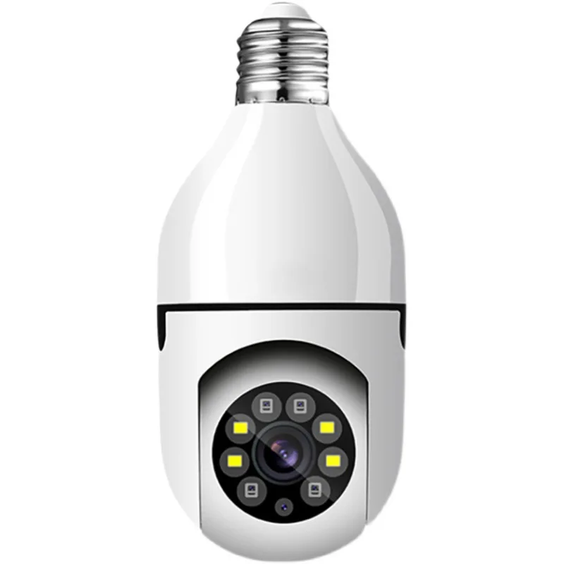 カスタマイズ可能なe27監視カメラ,LED電球ソケット,360 °, 2.4g,wifi