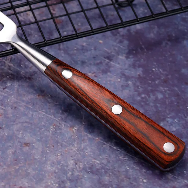 1-2 Db Rozsdamentes Acél Barbecue Kések És Villák Kültéri Steak Sült Bárány Teppanyaki Szerszámok - Image 4