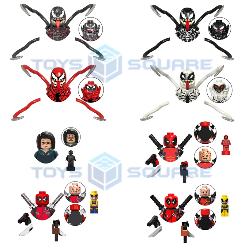 The Riot Carnage Eddie Anti Brock Mrs Chen Wade Wilson Model Blocks Moc Bricks Set Regali Giocattoli Per Bambini Tv6203