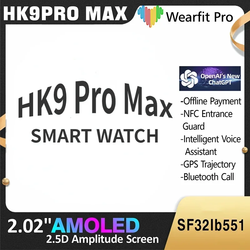 

HK9 Pro Max Smart Watch Women Men GPT Bluetooth call HK9Promax Series 9 Smartwatch for Xiaomi PK HK8 N8 DT8 ZD8 W68 W59 DT7 H11