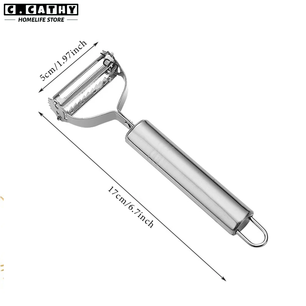 Double-Sided Vegetable Peeler Grater Julienne Peeler Slice Stainless Steel Potato Cucumber Apple Fruit Melon Kitchen Tool