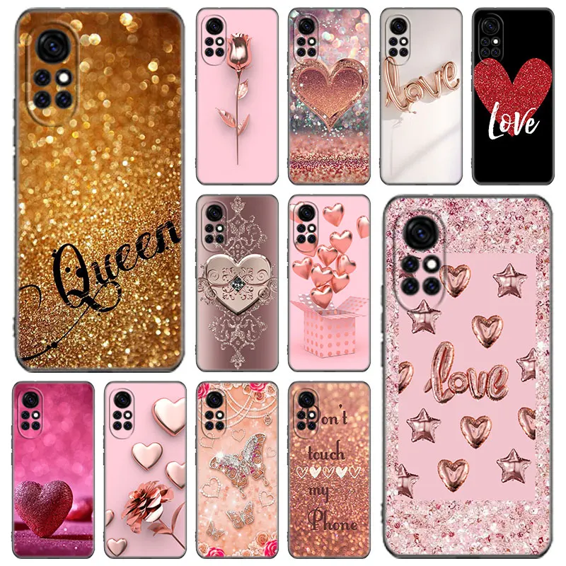 Renderen ontwikkelen Vooroordeel Love Rose Gold Style Phone Case For Huawei Honor 60 50 SE 30S Mate 30 20 10  Lite 40 Nova 9 8 Pro Y60 8i 7i 7SE 5T Premium Cover - AliExpress