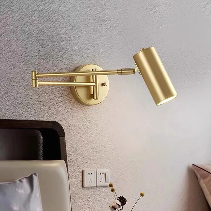 Modern Adjustable Swing Long Arm LED Wall Lamps Read Folding retractable