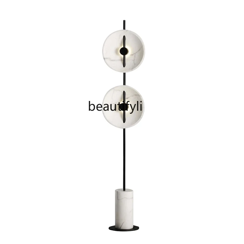 

Post-Modern Imitation Marble Floor Lamp Simple Living Room Vertical Creative Nordic Designer Bedside Vertical Floor Lamp