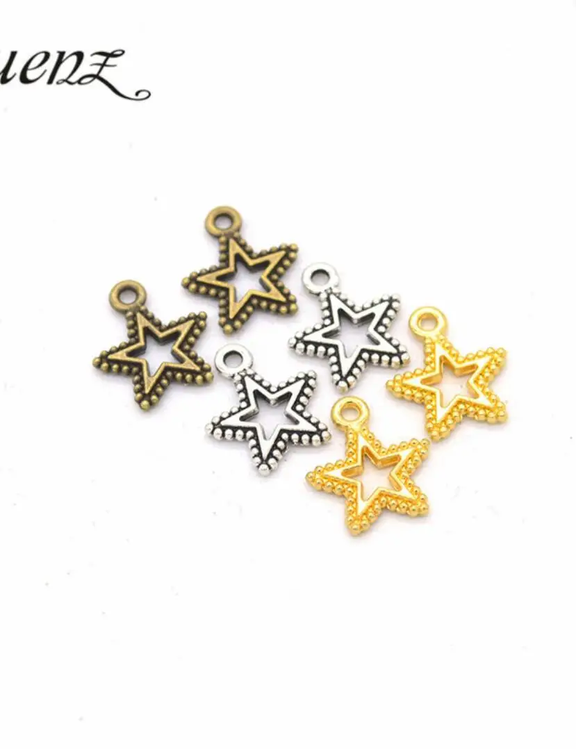 400pcs Charms Star Pentagram 17x15mm Handmade Pendant Making fit,Vintage TibetanBronze,DIY For Bracelet Necklace F0073