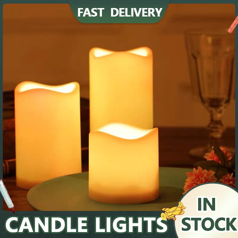 

12 Colorful Electronic LED Candle Wax Flame Led Smokeless Candle Led Tea Light Party Decorative Fake Candles WIth Control