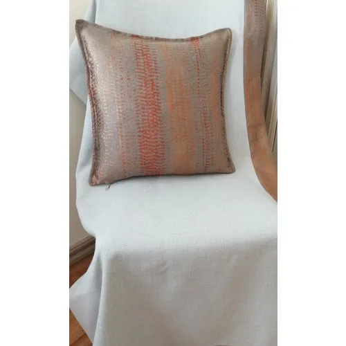 

Fabric By Gülçin Woolen Beige Orange Flame Pattern Jacquard Bordered Kaneğe and The Shawl Pillow Sheath suit