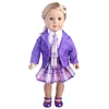 Doll Clothes Purple Series Dsinesy Unicorn Dress Doll Shoes For 18 Inch American&43m Reborn Baby Reborn New Born Doll Girl's Toy 3