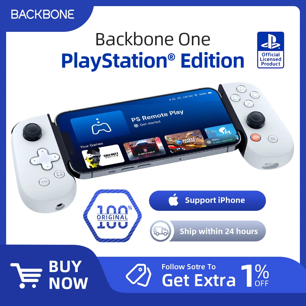 Xbox Sony PlayStation Backbone One, controlador de juegos móvil para