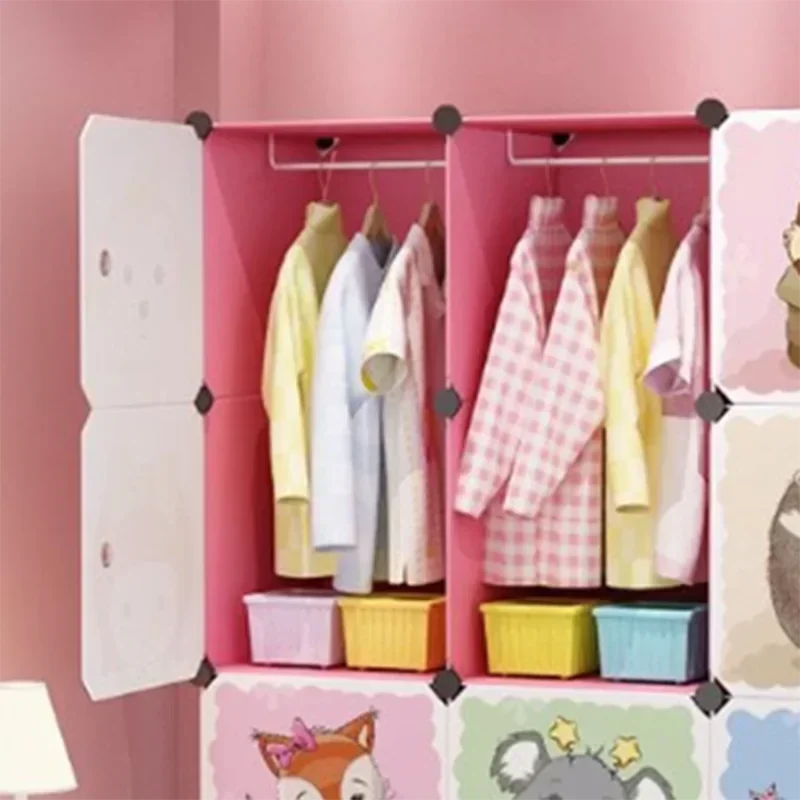 Storage Locker Child Wardrobe for Clothes Girl Cupboard Kids Cabinet Babies Bedroom Meuble Chambre Enfant Child Room Furniture