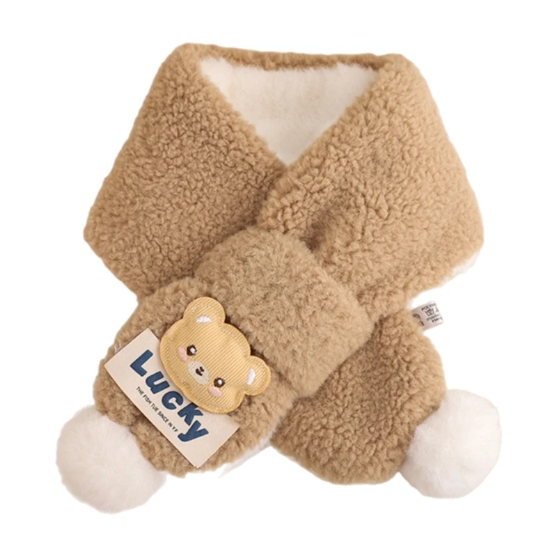 

Bear Patterned Kids Plush Scarf Child Neckwear Soft & Warm Winter Accessory
