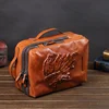 Vintage Leather Men's Backpack Male Laptop Shoulder Bag Men Large Capacity Travel Backpacks Cowhide Schoolbag Indian Cow Leather 3