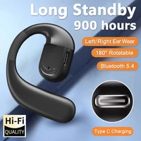 Bluetooth 5.4 Business Earphone Wireless Single Headphone with HD Mic Ear Hook HiFi Stereo Music Earbud for Xiaomi Samsung Phone 1