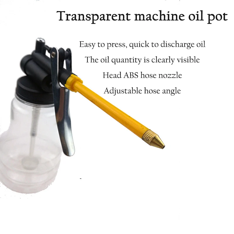 Transparent Oil Can Oiler Lubrication Oil Plastic Machine Pump High Pressure Pump Oiler Grease