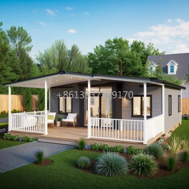 บ้านสำเร็จรูปแบบขยายได้ขนาด 20 ฟุต/40 ฟุต บ้านโมดูลาร์จากตู้คอนเทนเนอร์ พร้อมห้องนอน 2-3 ห้อง ห้องครัว และห้องน้ำ บ้านพักพักผ่อนแบบพับได้สุดหรู 1