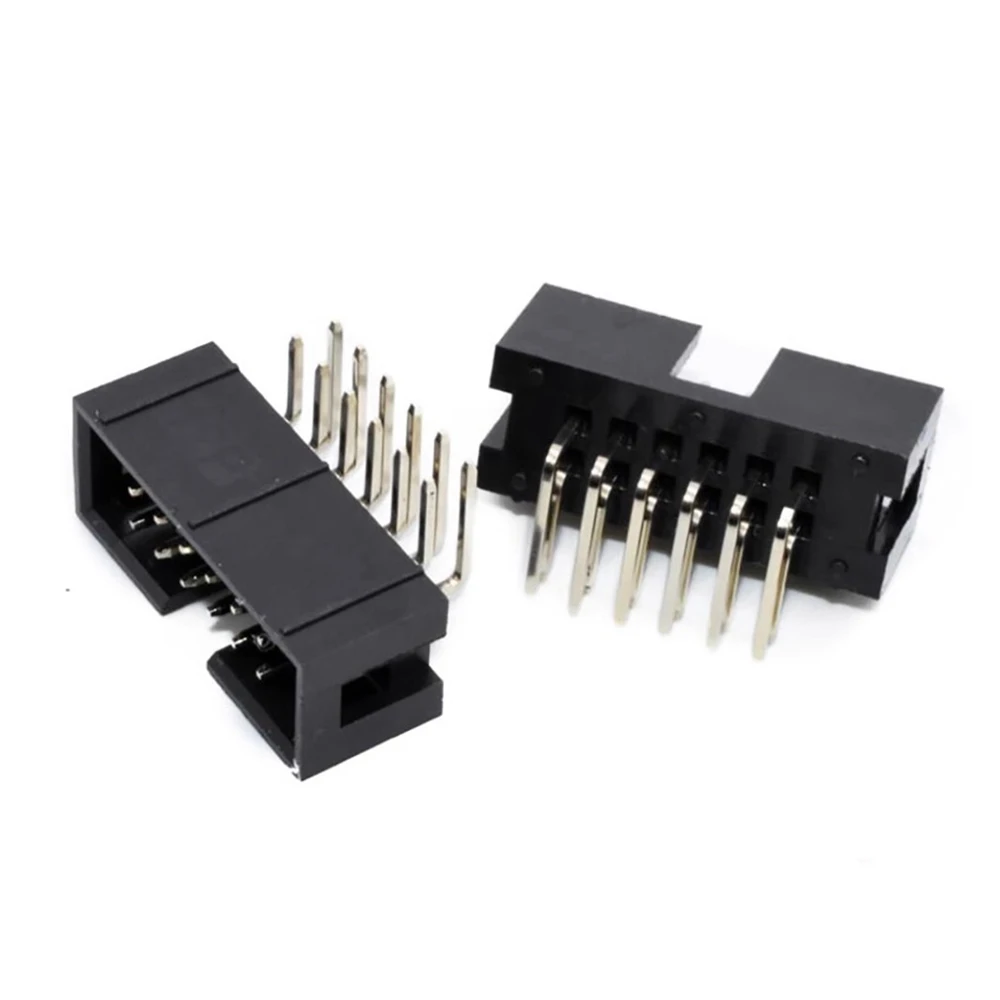 10/50pcs DIP 2.54mm 6P 8P 10 12P 18P 20P 24P 34P 40P 64pin MALE SOCKET Bent needle idc box headers PCB CONNECTOR DOUBLE ROW DC3