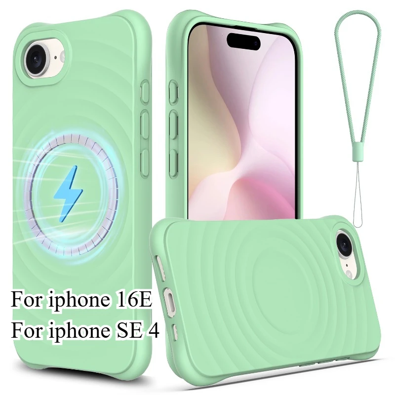 Microfiber Ripple Liquid Silicone Magnetic Case with Matte Finish