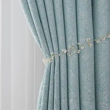 

2022 New Curtains for Living Room Modern Minimalist Luxury Finished Window Door Curtains for Bedroom High Shading Drapes Villa