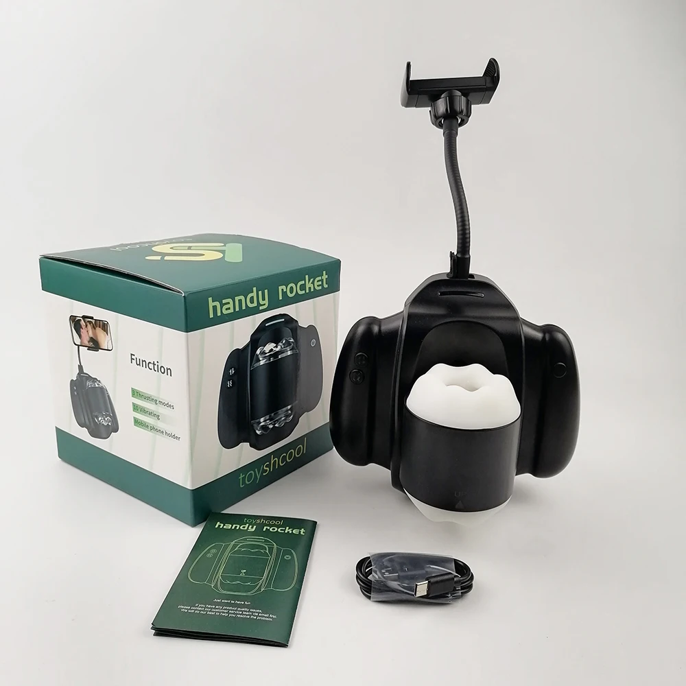 App Control Telescopic Vibrating Male Masturbator,Handle Grip with Phone Holder Pocket Pussy Penis Trainer,Adult Sex Toy For Men