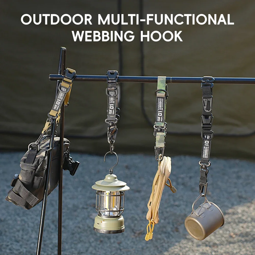Outdoor Camping Adjustable Molle Sling Shoulder Strap with Hanging Ring