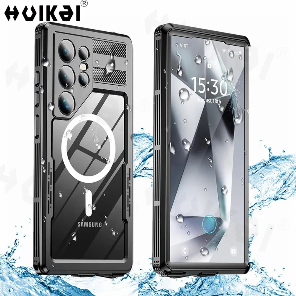 Waterproof 360° Underwater IP68 Certified Shockproof Case with MagSafe Compatibility