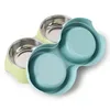 Double Pet Bowls Dog Food Water Feeder Stainless Steel Pet Drinking Dish Feeder Cat Puppy Feeding Supplies Small Dog Accessories 4