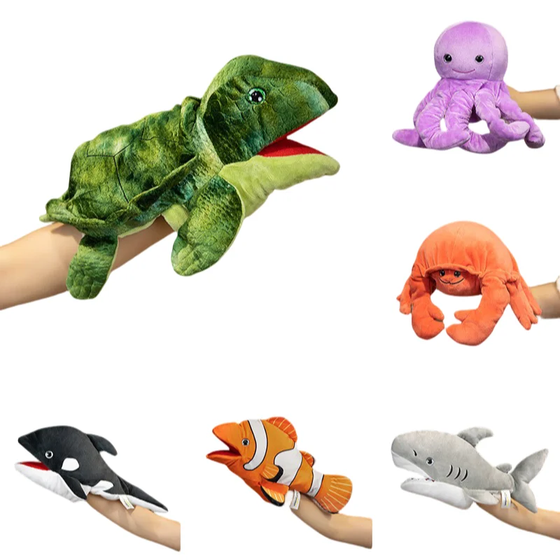 

33CM Interesting Creative Ocean Series Hand Puppets Funny Toys Accompany Dolls Birthday Christmas Gift For Girls Kids
