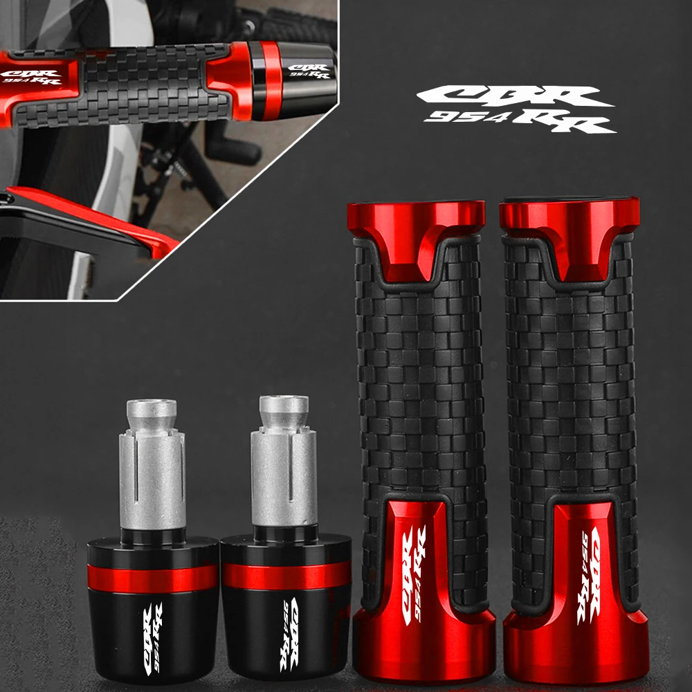 

Motorcycle 7/8'' 22mm Handlebar Grips Ends FOR HONDA CBR954RR CBR954 RR 2002 2003 Handle Bar Cap Grip End Plugs CBR 954RR 954rr
