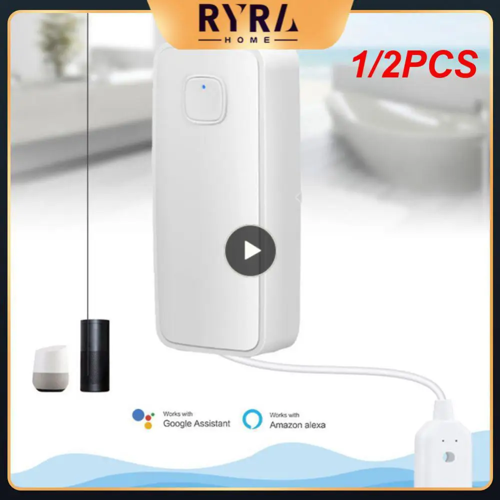 

Умный датчик утечки воды Tuya 1/2 шт., дистанционный монитор, Wi-Fi датчик уровня перелива воды, датчик утечки воды, звуковая сигнализация безопасности
