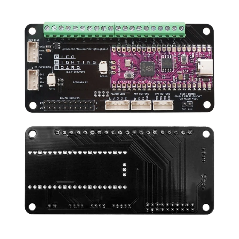 XInput PC  DInput PS3 Nintendo Switch Raspberry Pi Pico  ϴ ̵ ƽ PCB Pico Fighting Board