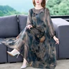 2022 Floral Mulberry Silk Chiffon Sexy Midi Dress Women Boho Fashion Beach Casual Dress Spring Summer New Elegant Loose Vestidos