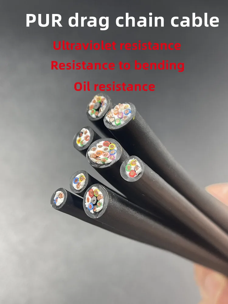 Pur Oil Resistance Tow Chain Cabo Resistência de Dobra e Resistência uv 2615awg 230 Core Alta e Baixa Temperatura Núcleo de Cobre