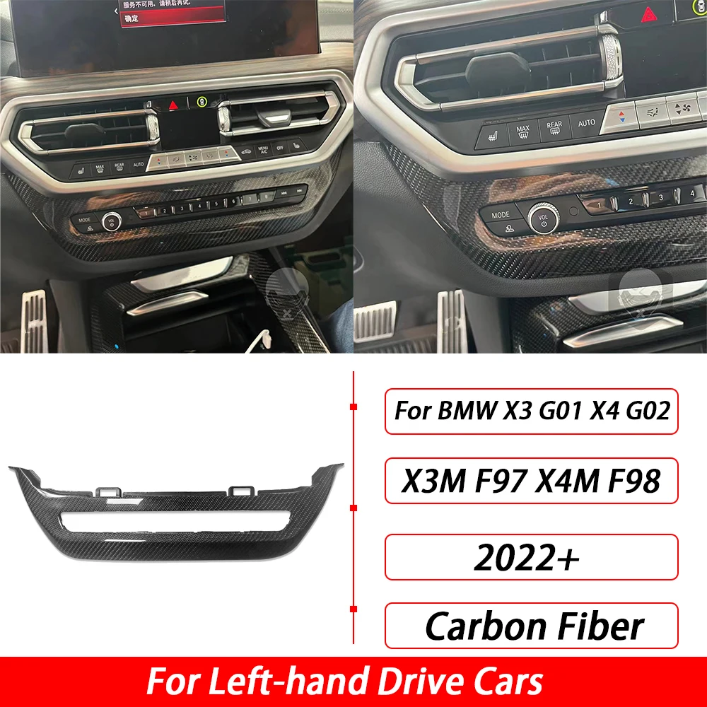 Carbon Faser Auto Zentrale Steuerung CD Panel Suite Aufkleber Dekoration  Auto Innen Geändert Zubehör Für BMW X3 G01 G08 X4