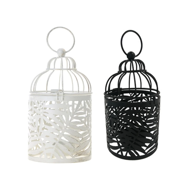 

Hanging Lantern Tealight Candle Holder Birdcage Metal Hanging Candlestick for Centerpieces Wedding Party Indoor Outdoor