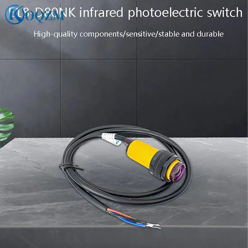 

1PCS E18-D80NK Infrared Obstacle Avoidance Photoelectric Sensor Proximity Switch 3-80cm Detection Range Adjustable For Smart Car