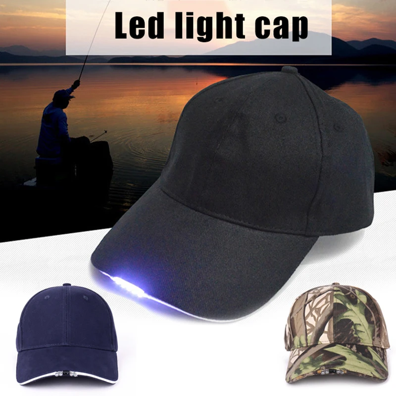 Unisex Led Baseball Cap Adjustable Baseball Hat Headlight Flashlight For Hunting Fishing Camping Hiking Joggings 6