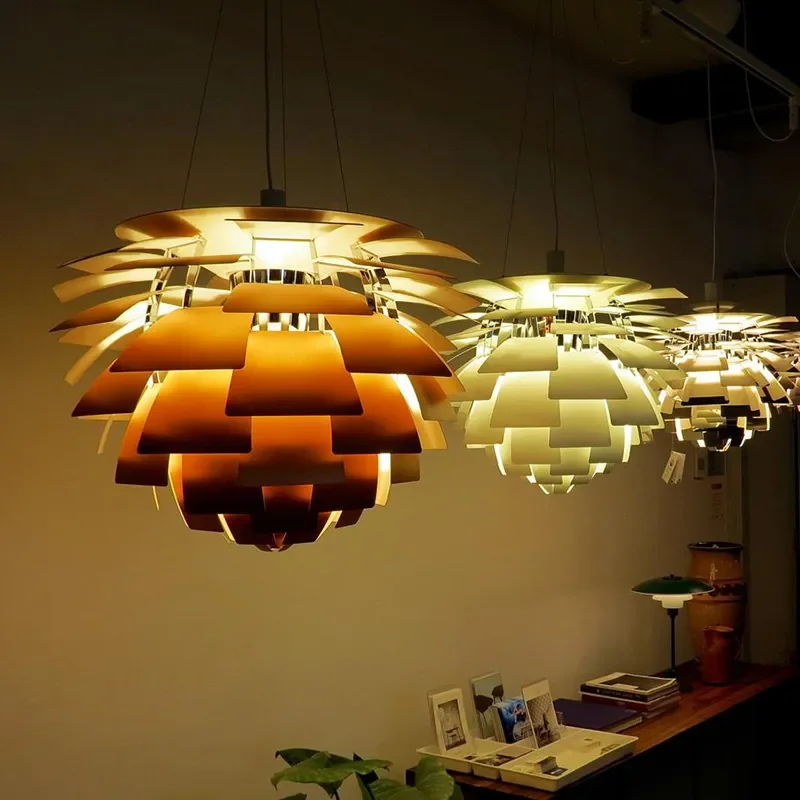 Danish Pinecone Pendant Light Louis Design Chandelier Living Room Decor Aluminum Hanging Lamp 72/84cm Artichoke Suspension 3