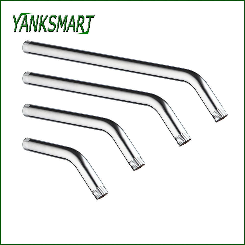 

YANKSMART Chrome Polished Stainless Steel Shower Arm Wall Mounted Rainshower Showers Accessories Head Extension Pipe