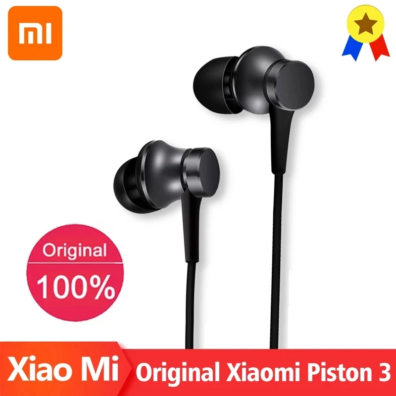 Originale Xiaomi Piston Fresh Version Auricolare 3.5Mm Spina Standard Auricolare Hd Mic Auricolare Cablato Per Telefoni Xiaomi Huawei Redmi