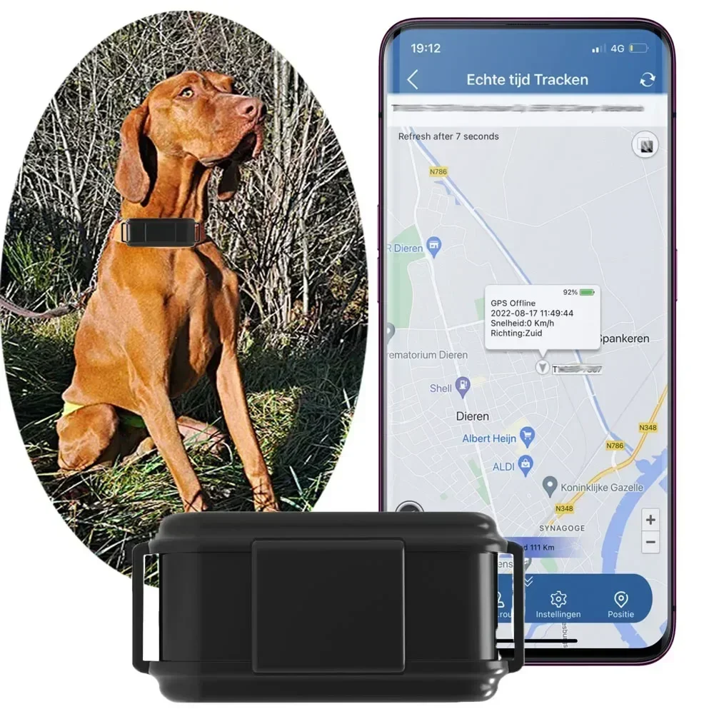 4G GPS Tracker Collar for Dog Animal Realtime Tracking GPS Locator Waterproof Anti-lost Voice Monitor Geofence Free APP Tracker