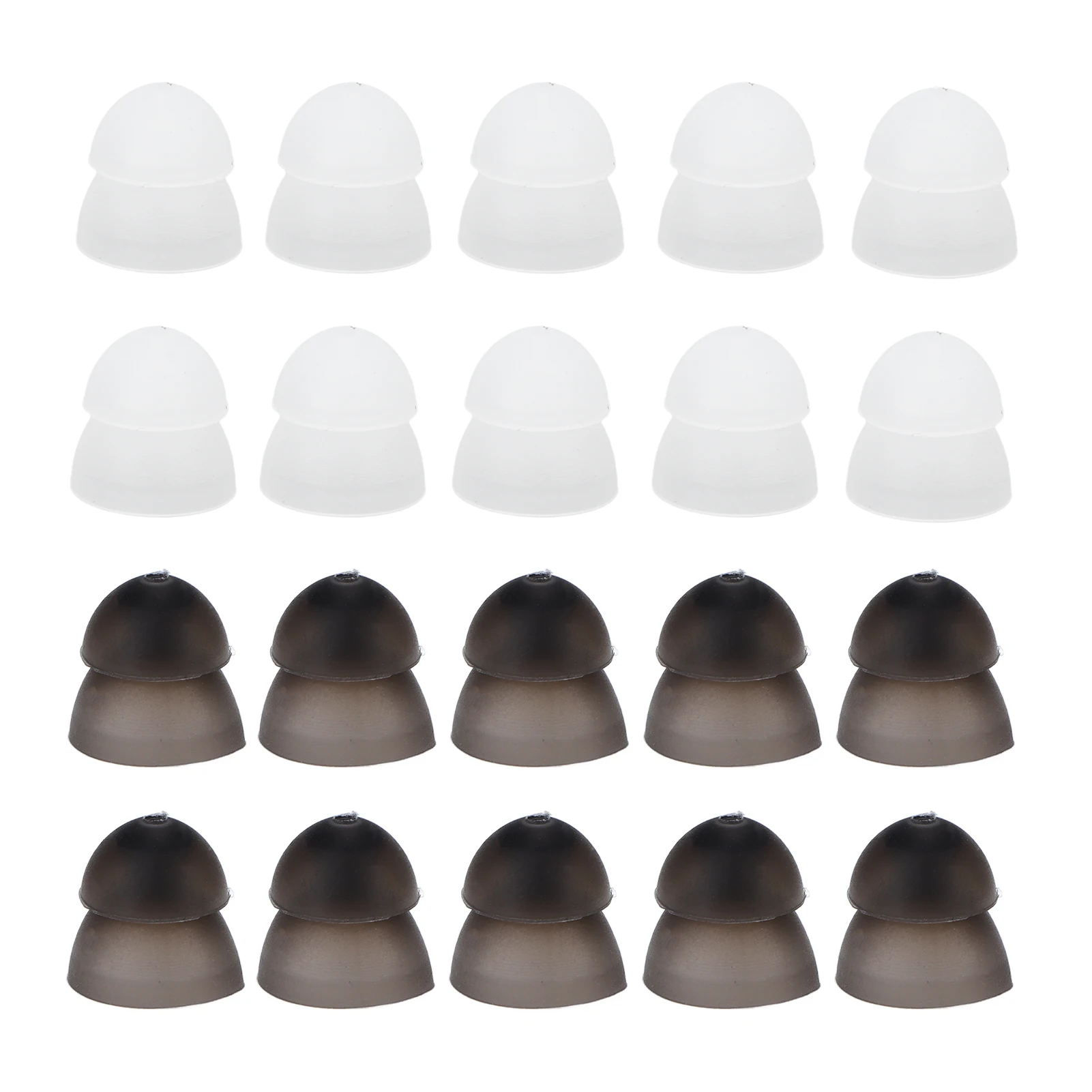 10pcs 8mm Hearing Aid Domes Hearing Aid Eartips Closed Type for Daily Uses for Replacement Ear Care Tools Black/White