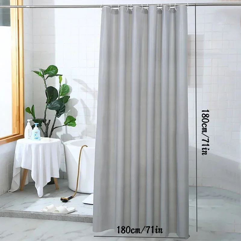 180x180cm PEVA Bathroom Shower Curtain with Hooks Waterproof Thickening Bath Curtain Home Shower Accessories